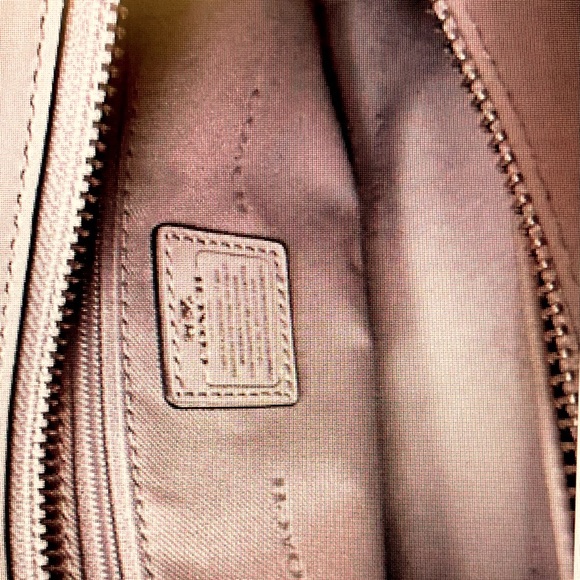 Coach Swagger Exotic Embossed Patchwork Leather/Suede Beechwood Satchel Bag- GUC - Picture 4 of 16